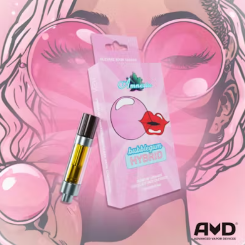 Photograph of product: Amnesia - 1g Cart - Bubble Gum