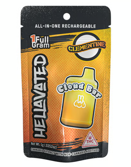 Photograph of product: Hellavated Clementine 1g Cloud Bar