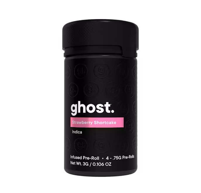 Photograph of Product: Ghost | 3g Infused Pre-Roll 4 Pack | Strawberry Shortcake