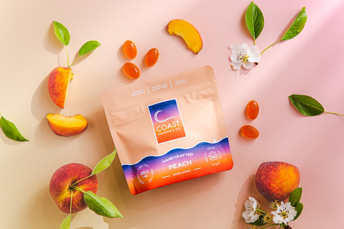 Photograph of product: 20:1 Peach Gummies (CBD:TH-oui) - 1mg/20pk