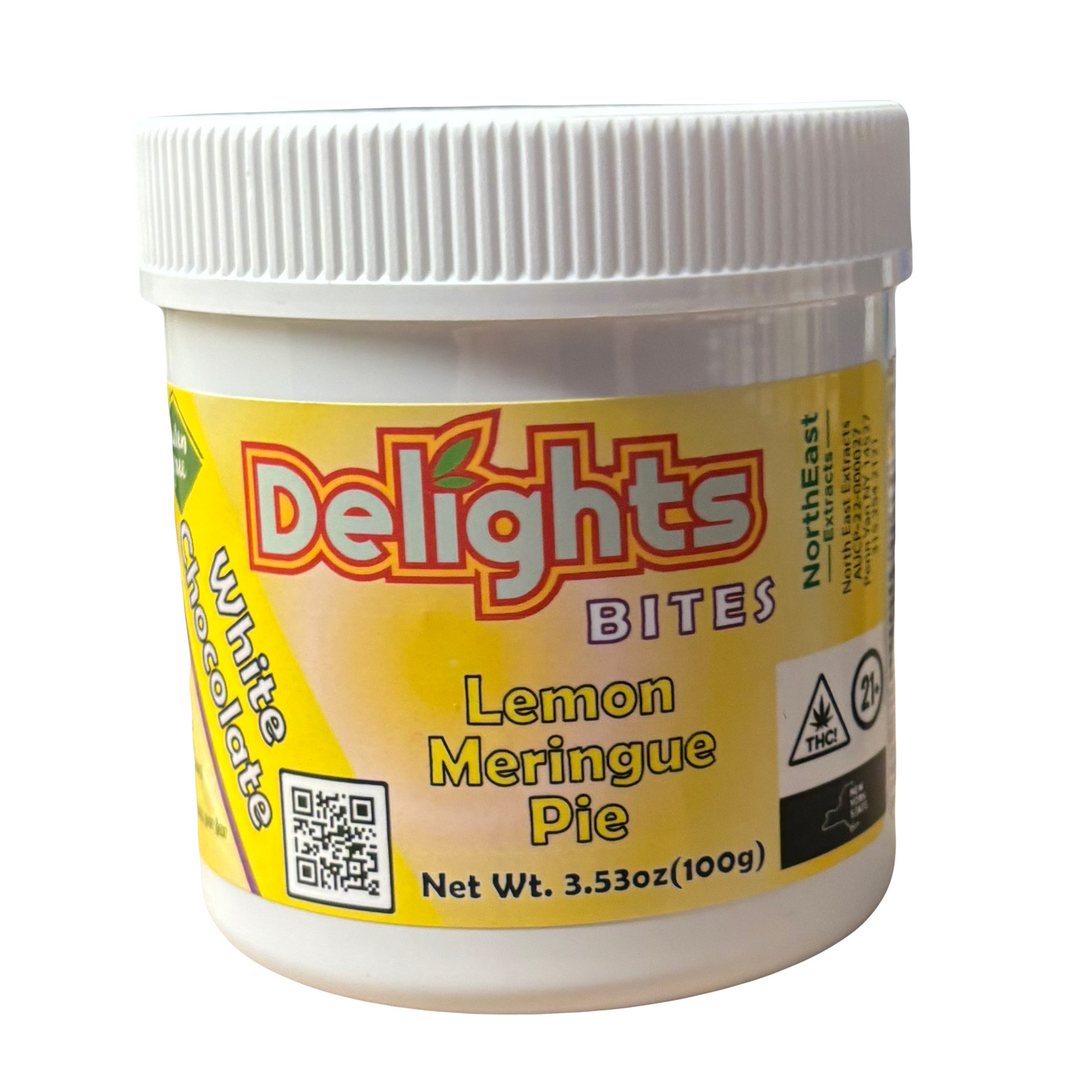 Photograph of product: Delight Bites - Lemon Meringue Pie - Chocolate - 100 mg