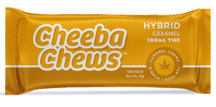 Photograph of product: Cheeba Chews - Taffy - (H) - Caramel - 100mg