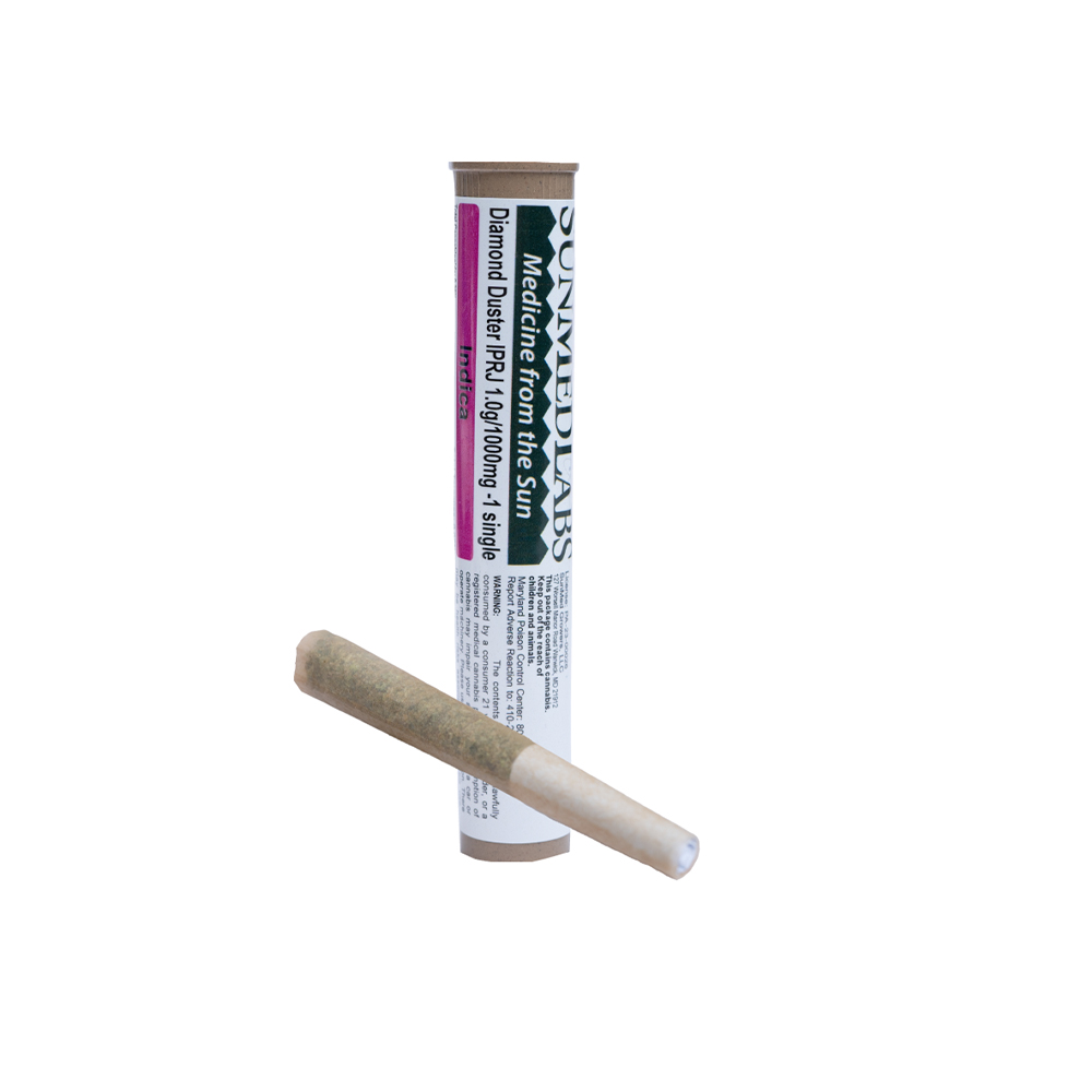 Photograph of product: Sunnies Diamond Duster Infused Pre-Roll Dosidos 1g 1pk