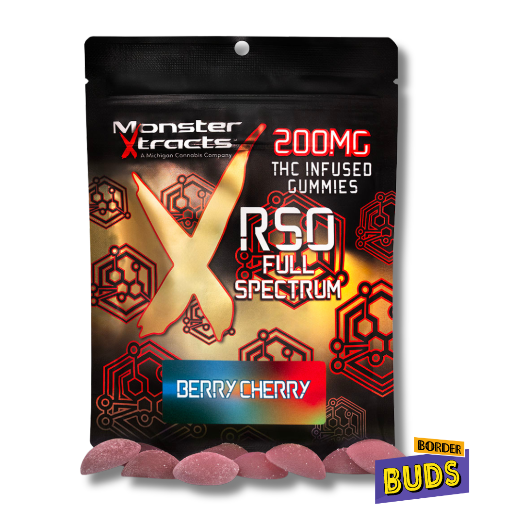 Photograph of product: Berry Cherry | Monster Xtracts | 200mg | RSO Gummies