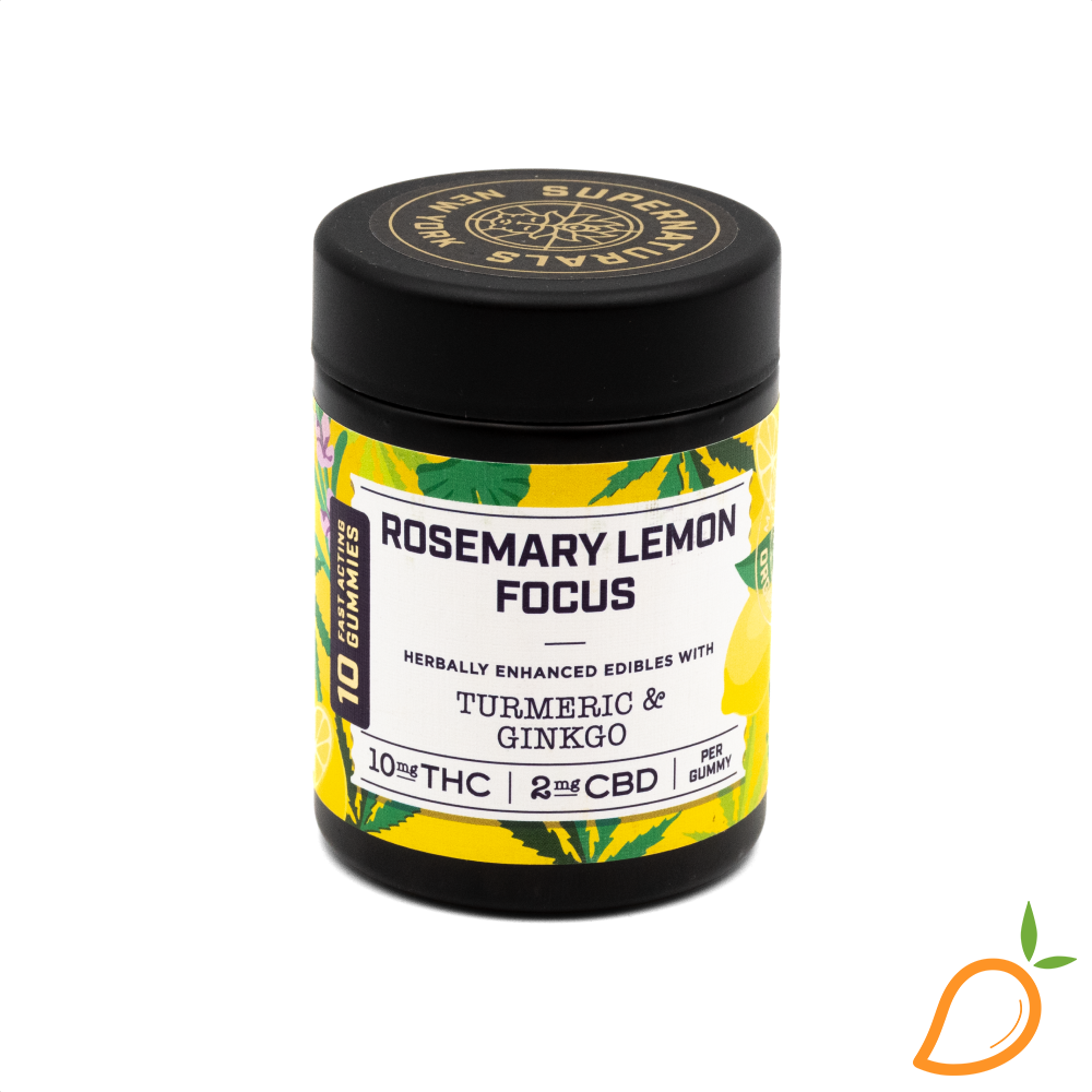 Photograph of product: 100mg Rosemary Lemon Focus Gummies SuperNaturals