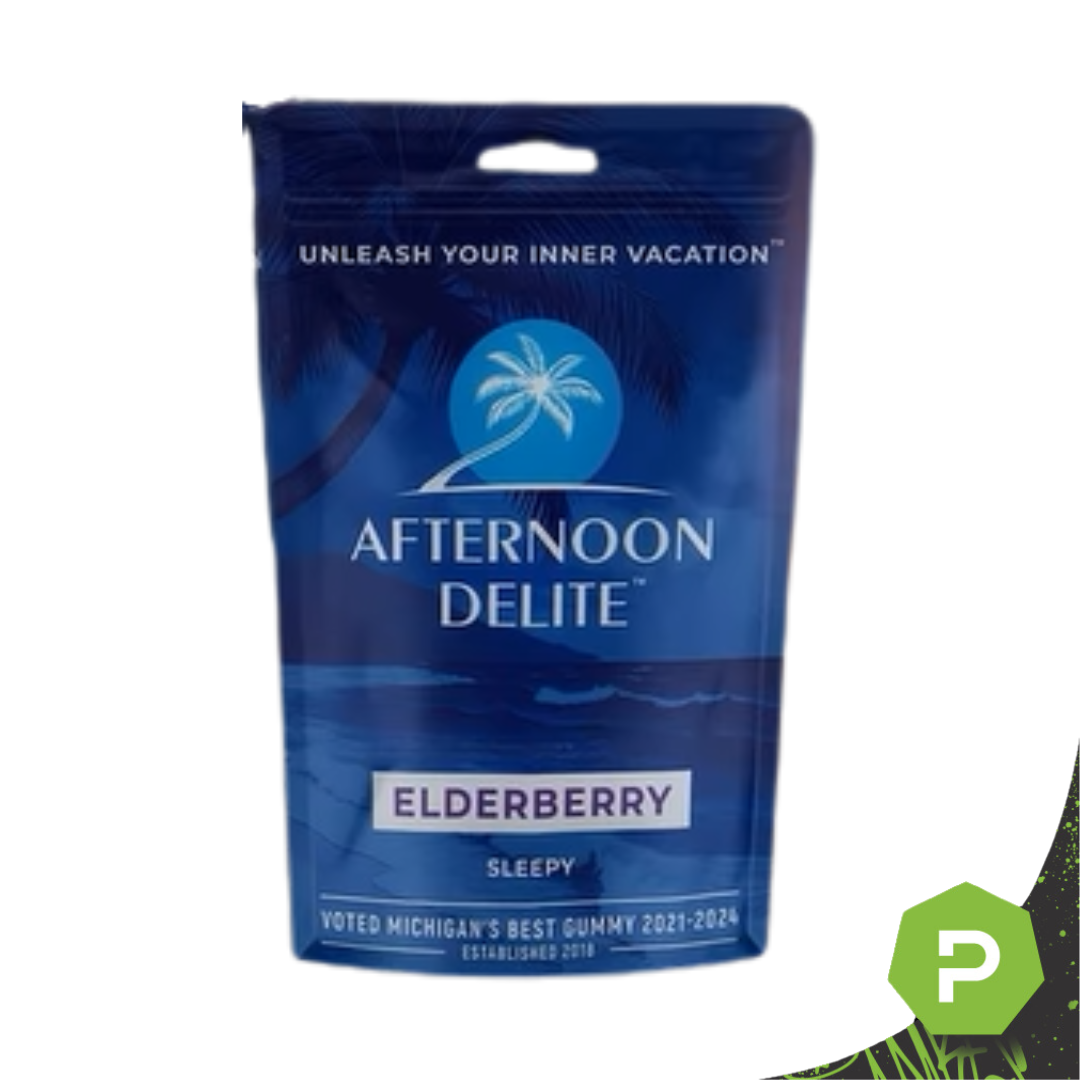 Photograph of product: Afternoon Delite | 200mg Gummies 2pk | Elderberry 2:1 TH-oui:CBN