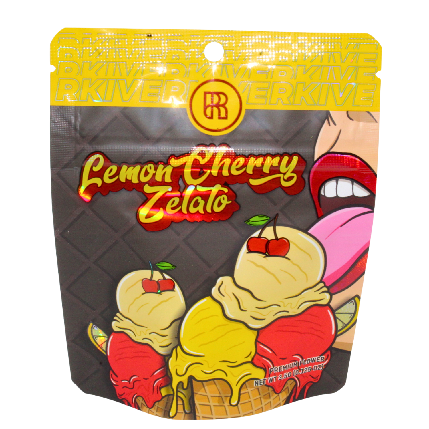 Photograph of product: RKIVE LEMON CHERRY ZELATO PREPACKED FLOWER REC - 3.5g