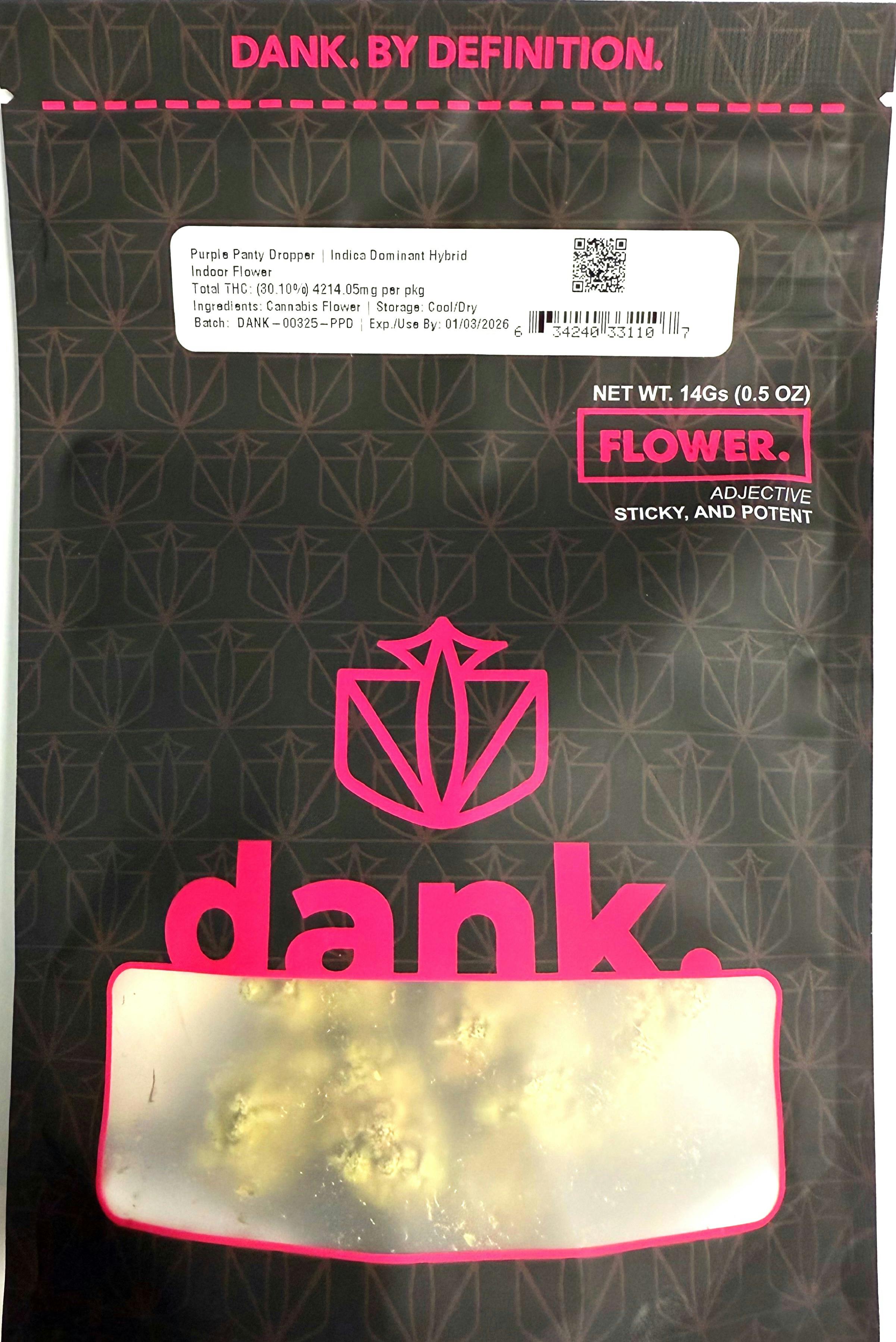 Photograph of product: Dank - Purple Panty Dropper - Flower - 3.5g