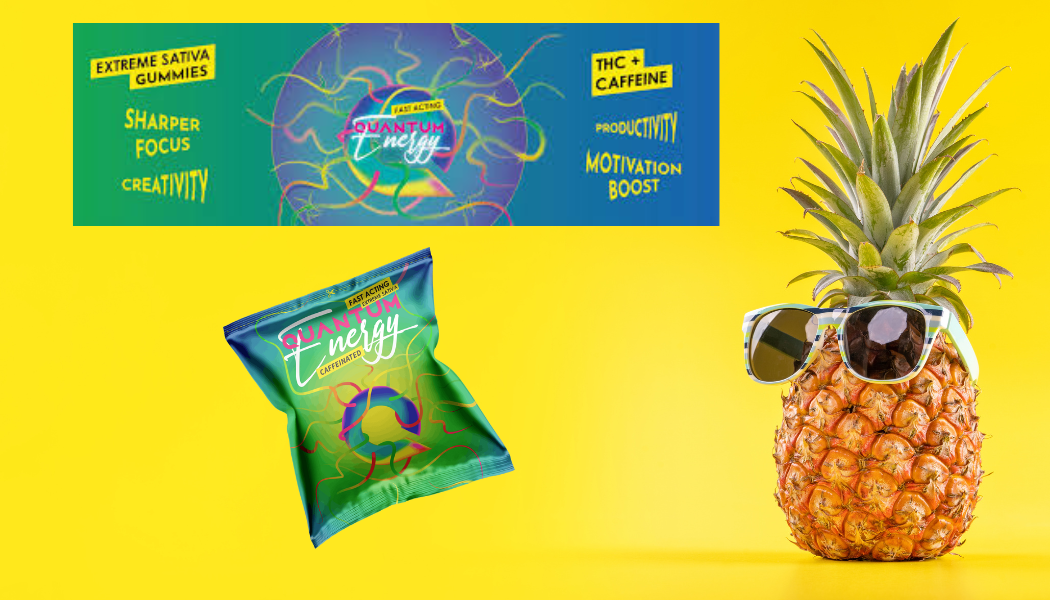 Photograph of product: Quantum 10mg Single Gummies - Tropical Pineapple