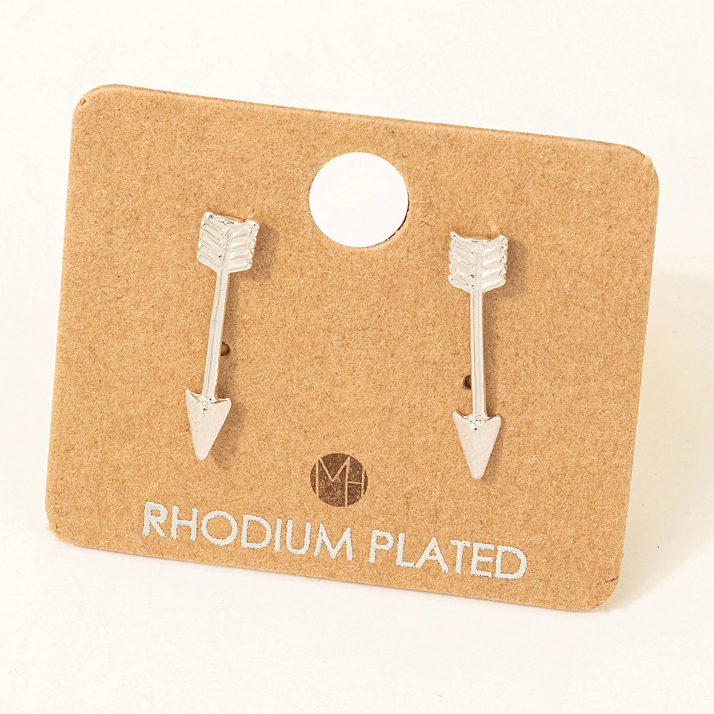 Photograph of product: Dainty Arrow Drop Earrings - Silver