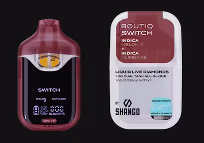 Photograph of product: Boutiq - Purple Berry x Mango Runtz (Oui'd) All-In-One Vape