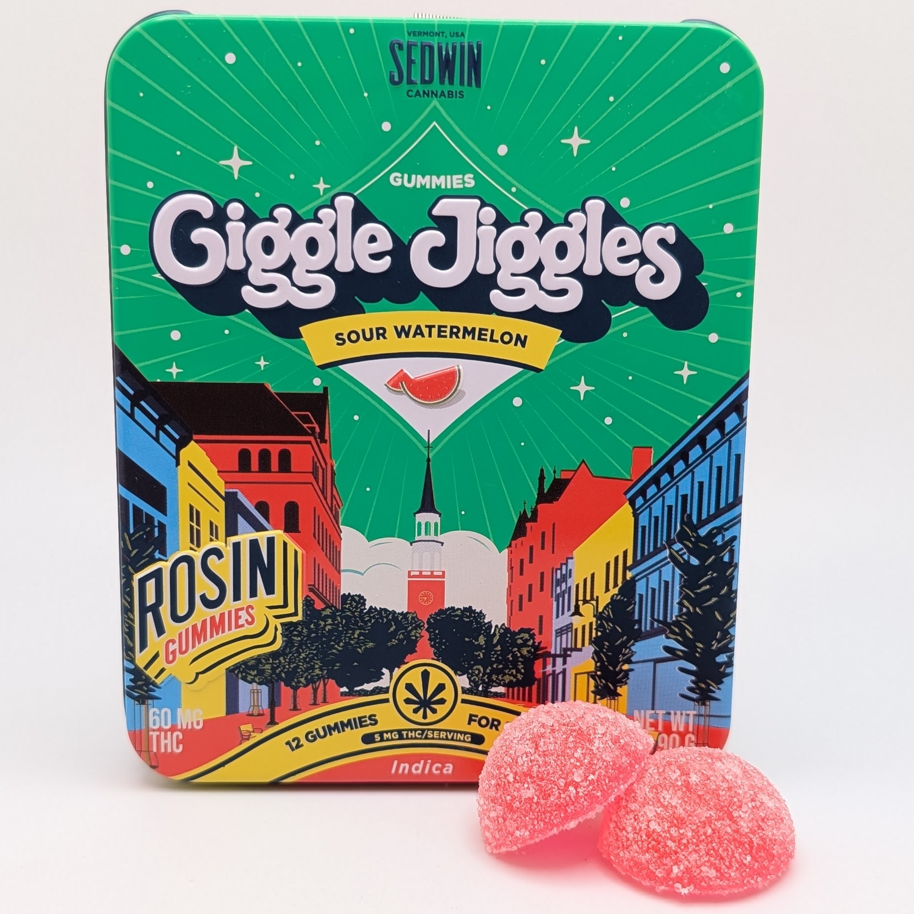 Photograph of product: Giggle Jiggles Sour Watermelon 60mg