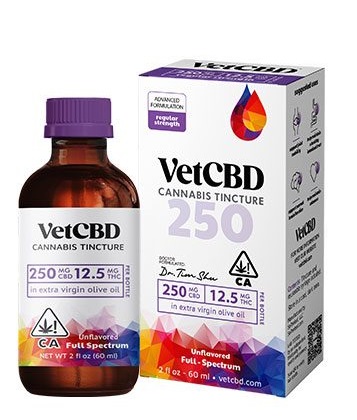 Photograph of product: Vet CBD - Regular Strength Tincture 250:12.5mg 2oz