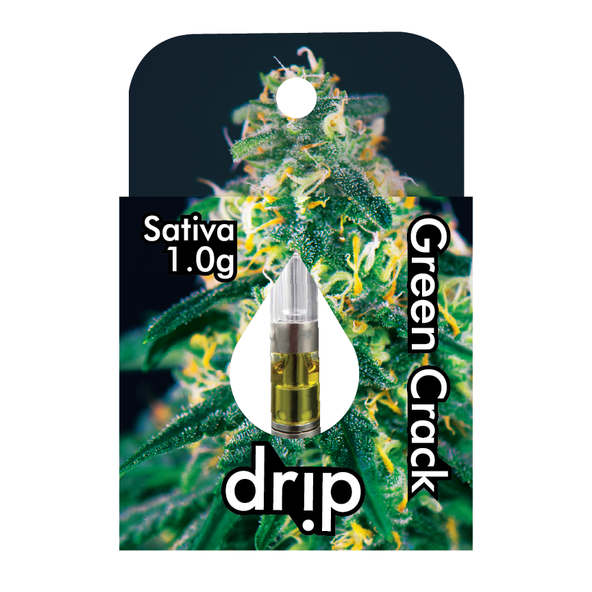 Photograph of product: Drip | 1g Oui'd Cart | Green Crack