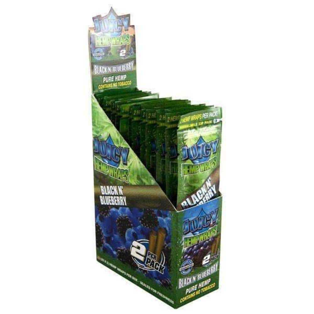 Photograph of product: Juicy Jays Hemp Wraps 2pk - Black N' Blueberry