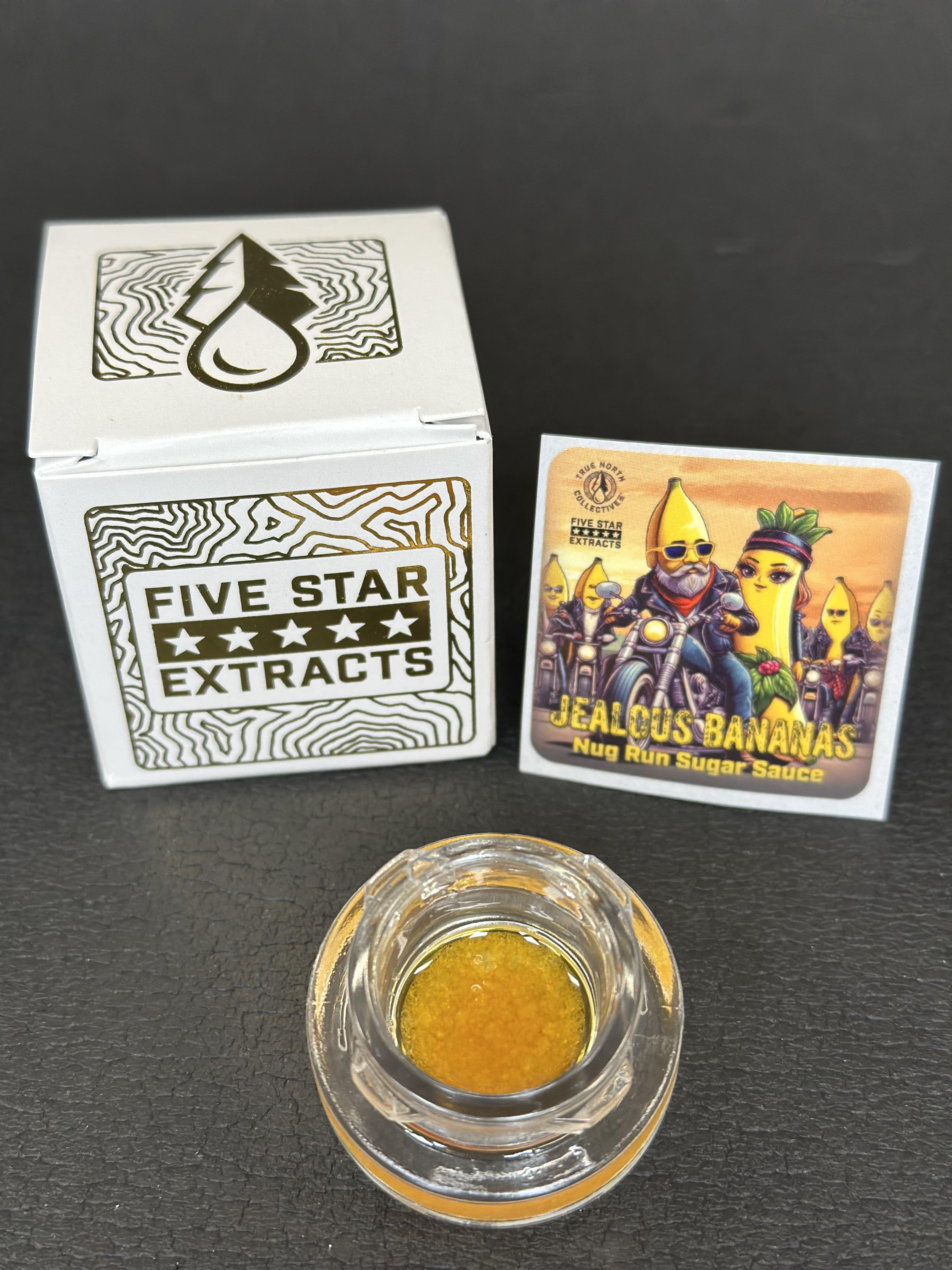 Photograph of product: Jealous Bananas Nug Run Sugar Sauce | Five Star Extracts | 1g