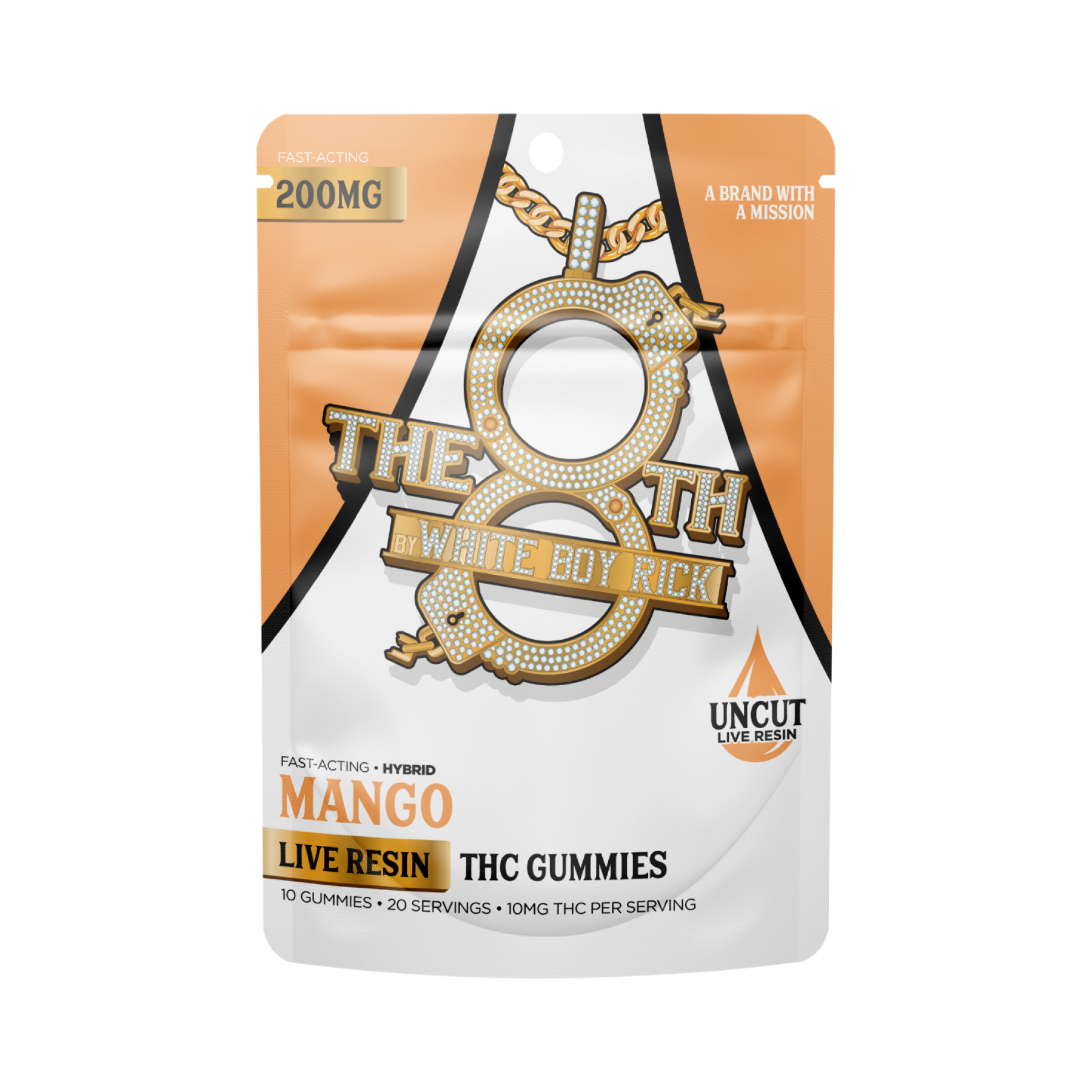 Photograph of product: The 8th | Mango | 200mg Live Resin Gummies