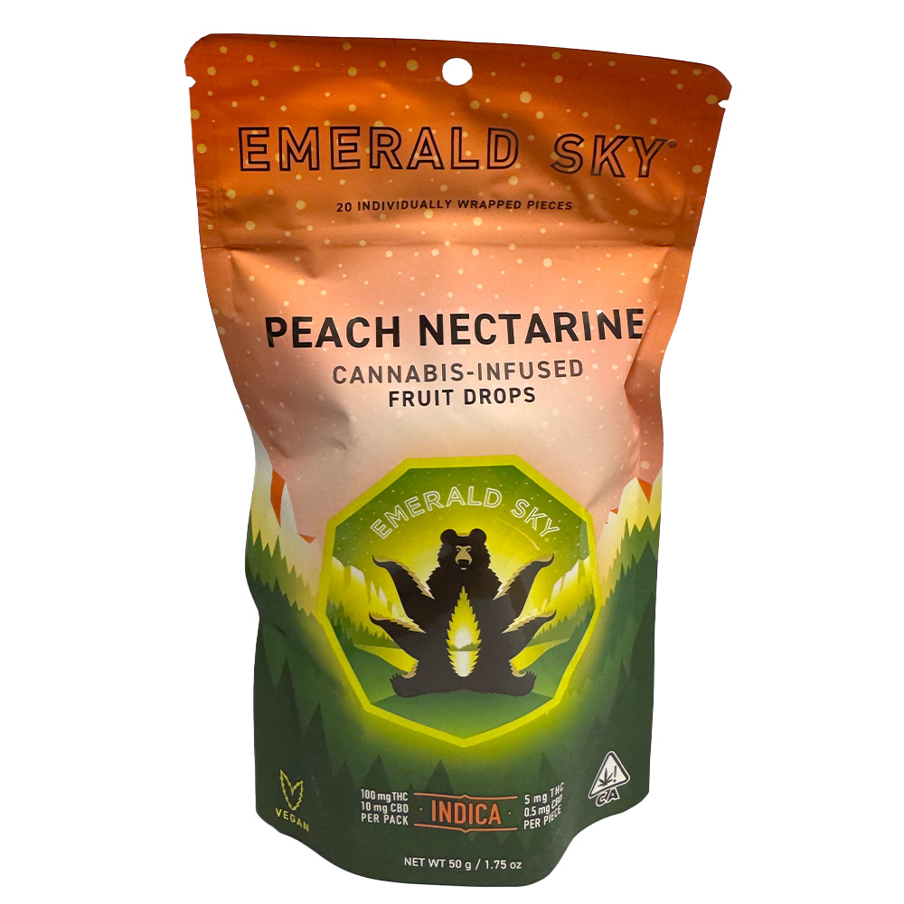 Photograph of product: PEACH NECTARINE Oui'd HARD FRUIT DROPS 20PK