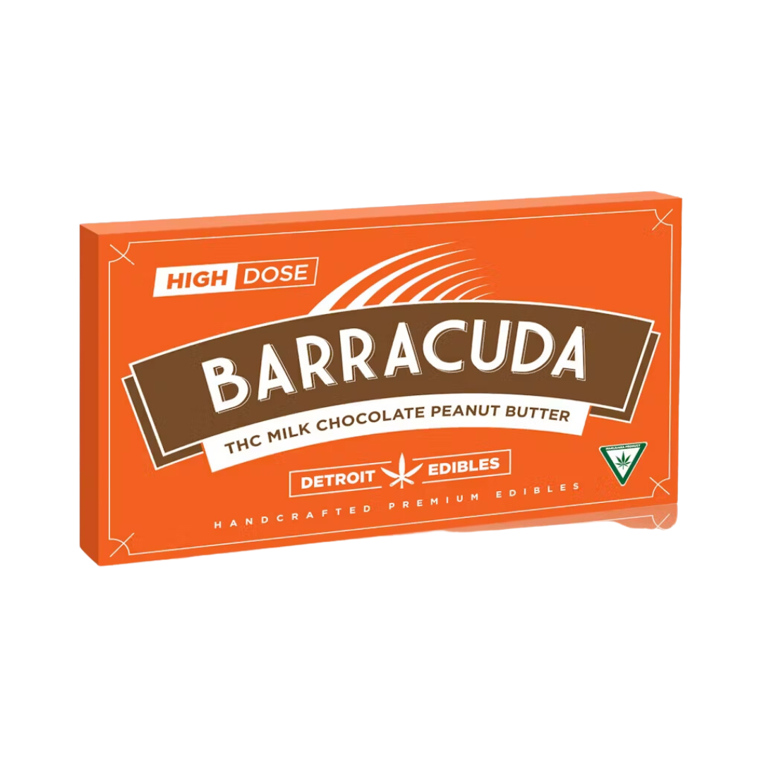 Photograph of product: Detroit Edibles | Milk Chocolate Peanut Butter Barracuda Bar | 200mg