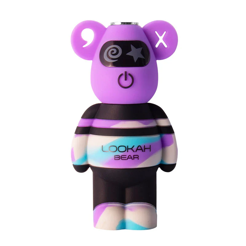 Photograph of product: Lookah Bear: Purple Tiedye Variable Voltage 510 Battery