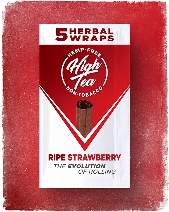 Photograph of product: High Tea All Natural Smoking Wraps - Ripe Strawberry