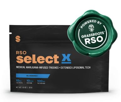 Photograph of product: Select X Blueberry | 10mg RSO Troche | 10pk