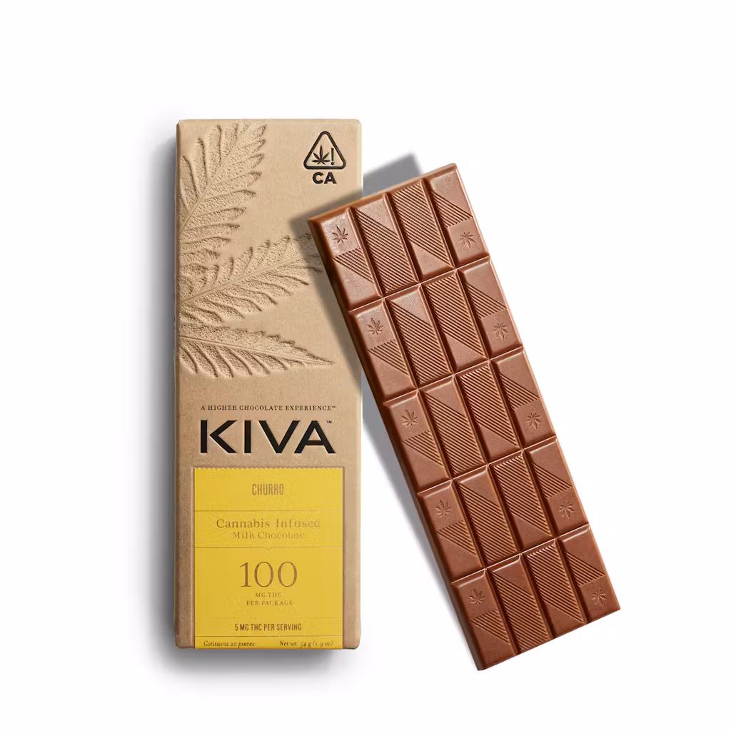 Photograph of product: Churro Bar- Milk Chocolate -KIVA -100MG TH-oui