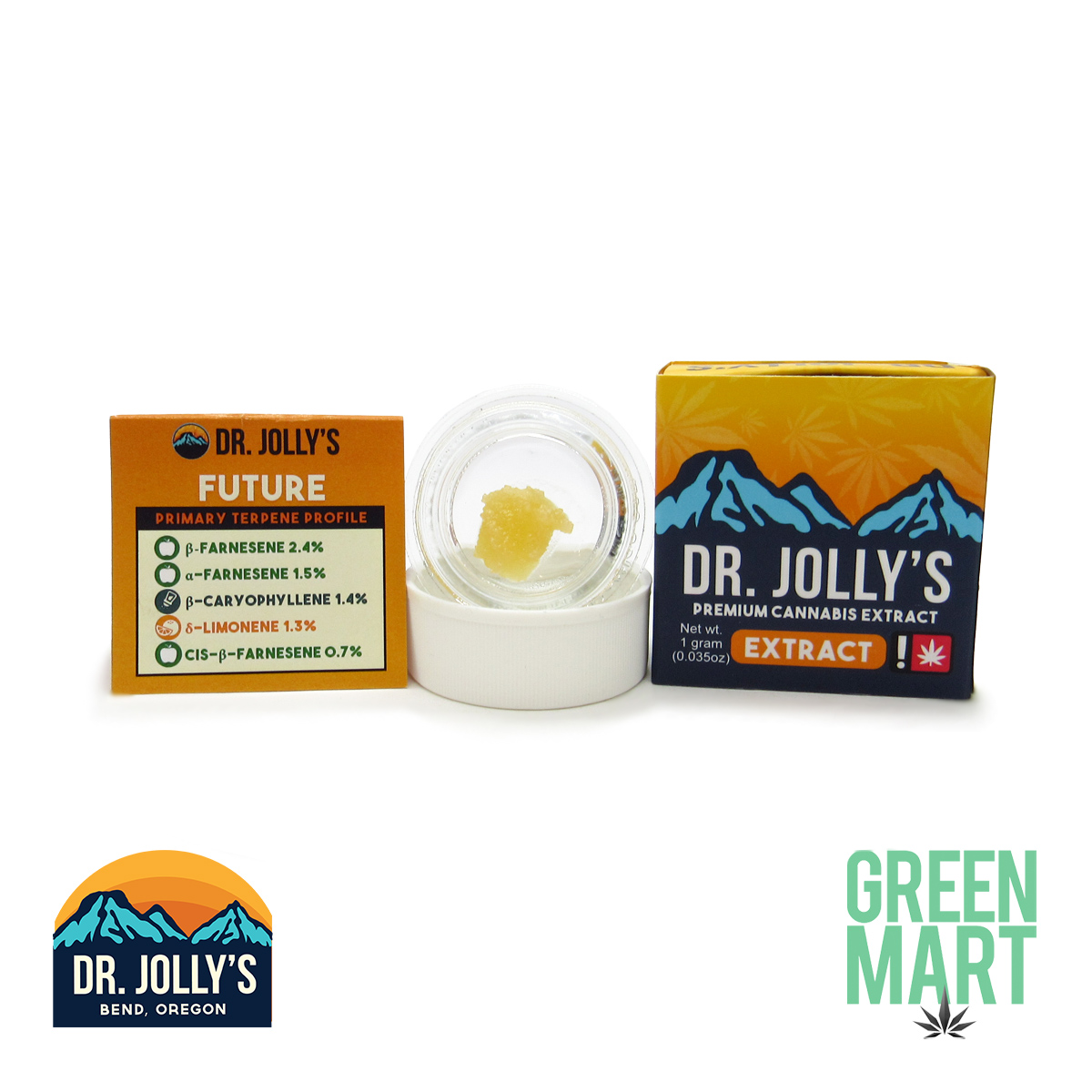 Photograph of product: Dr. Jolly's 1g TURQUOISE LIVING Extract Jar