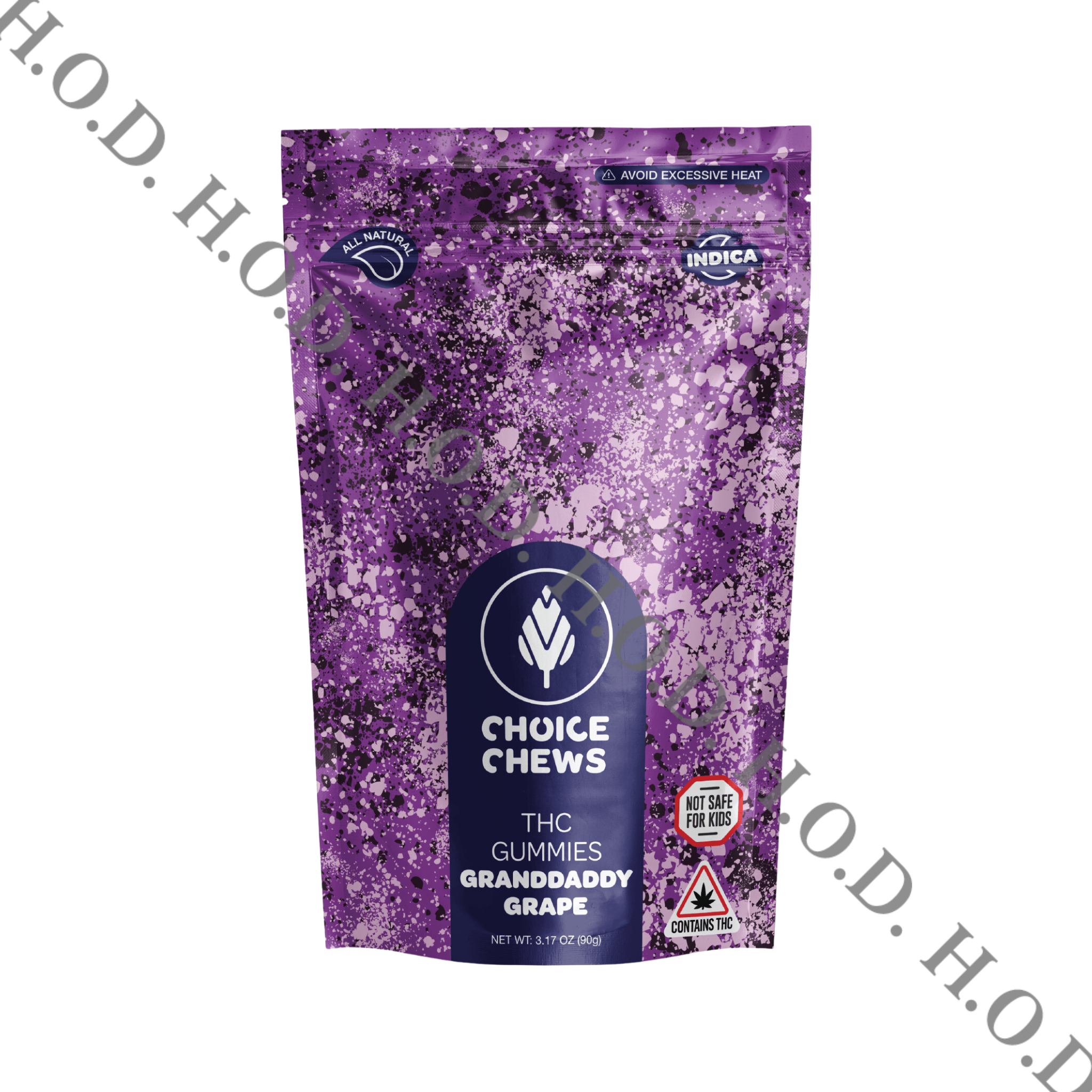 Photograph of product: Choice Granddaddy Grape Gummies 200mg