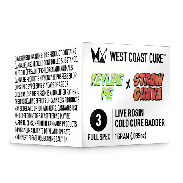 Photograph of product: Key Lime x Straw Guava | Live Rosin Cold Cure Badder - T3 - 