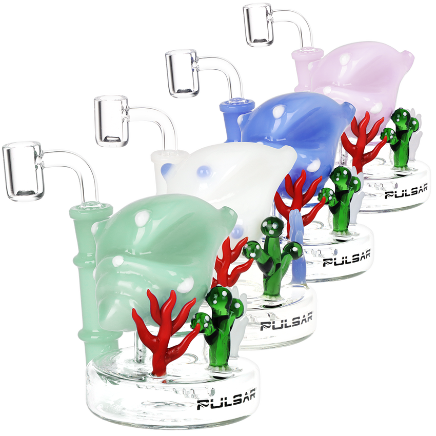 Photograph of product: Pulsar Conch Reef Mini Glass Dab Rig | 4" | 14mm F |