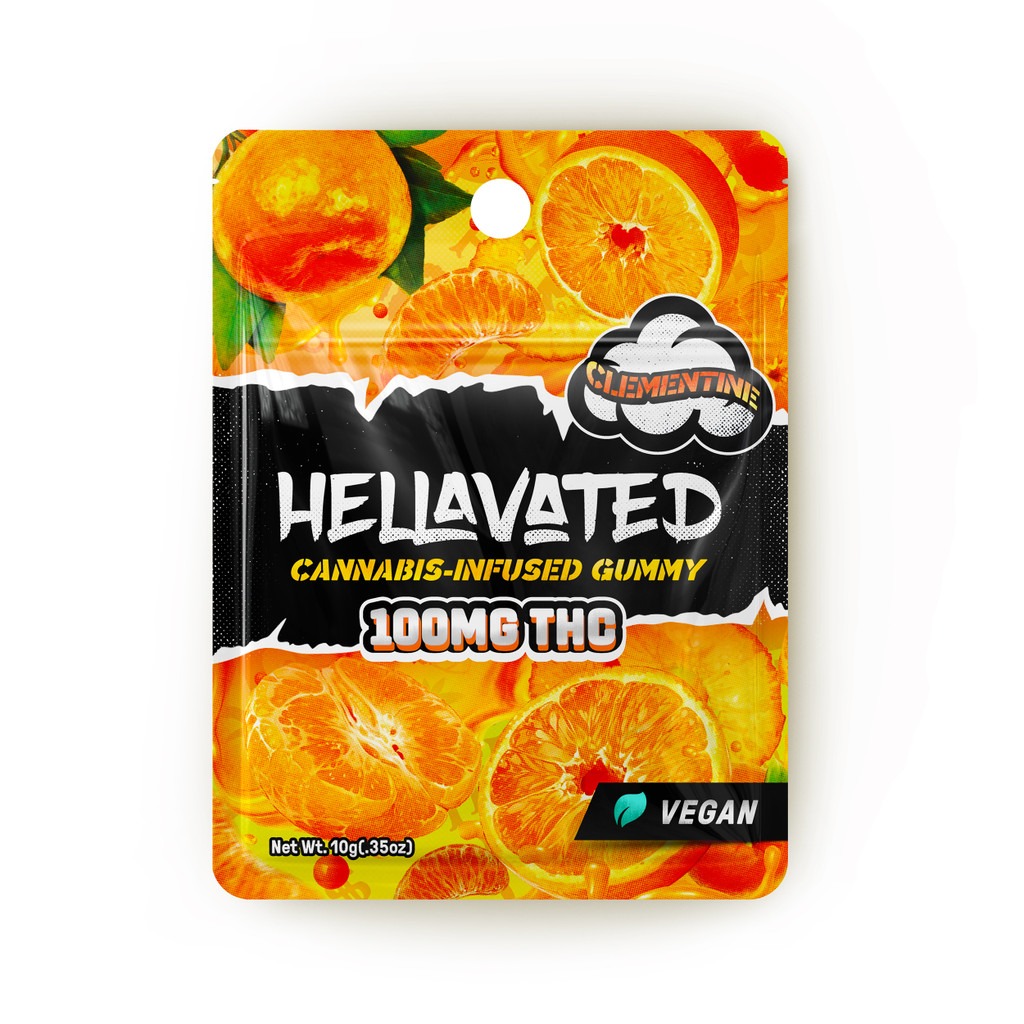 Photograph of product: Hellavated: 100mg Gummy- Clementine