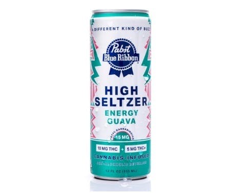 Photograph of product: PABST | PBR Infused High Seltzer - Daytime Guava | 15mg | Single Can