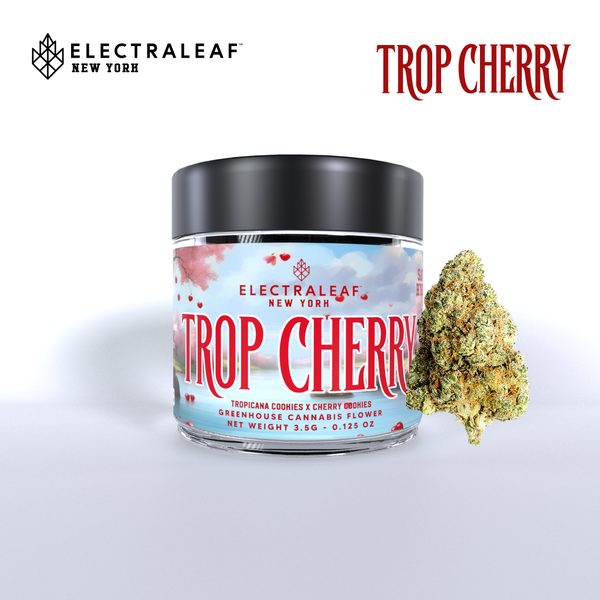 Photograph of product: Electraleaf 3.5g Jar Trop Cherry- Oui'd/Hybrid 27.19%TH-oui