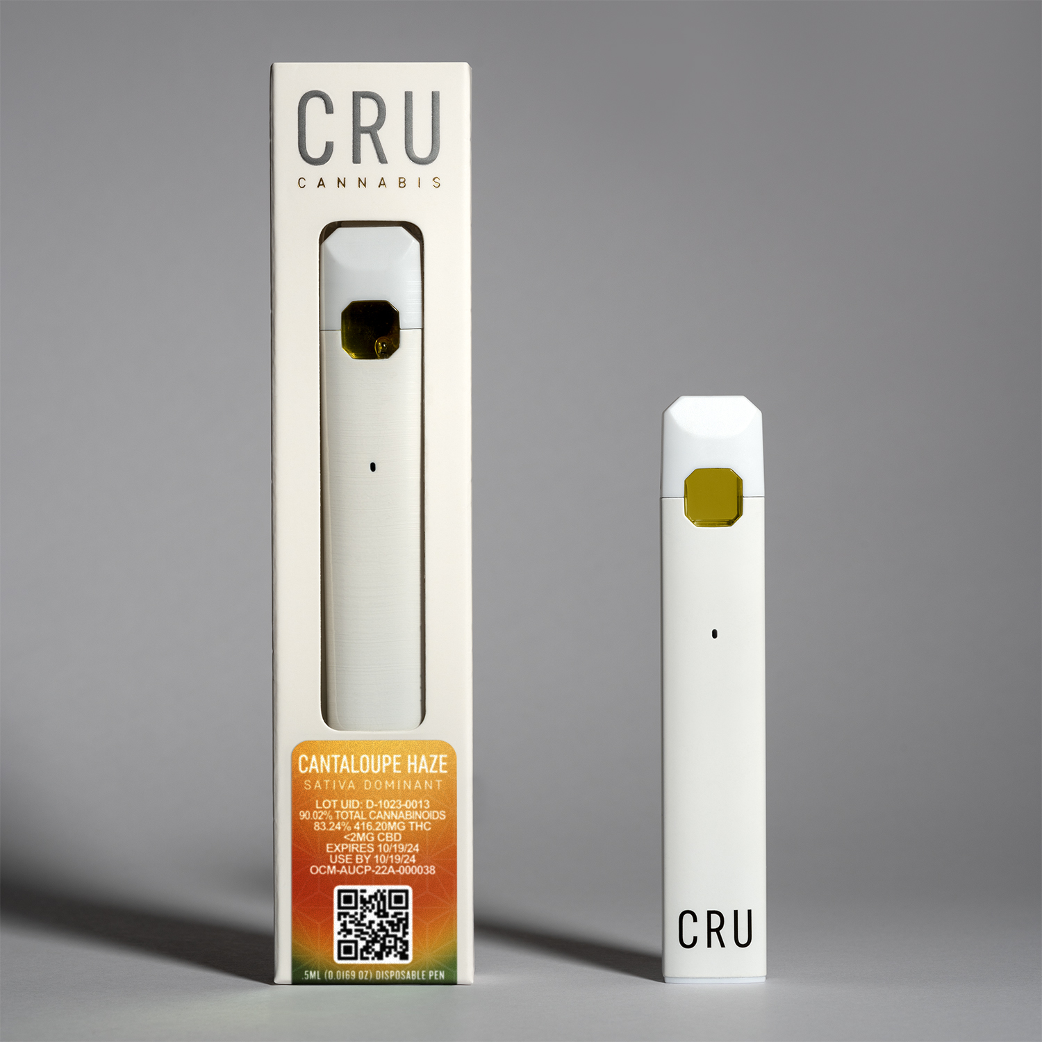 Photograph of product: CRU | Cantaloupe Haze | Vape | 1g