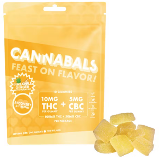 Photograph of product: Mood State Gummies | Pineapple Ginger (Recovery) (H) | 10mg TH-oui/ 5mg CBC | Cannabals