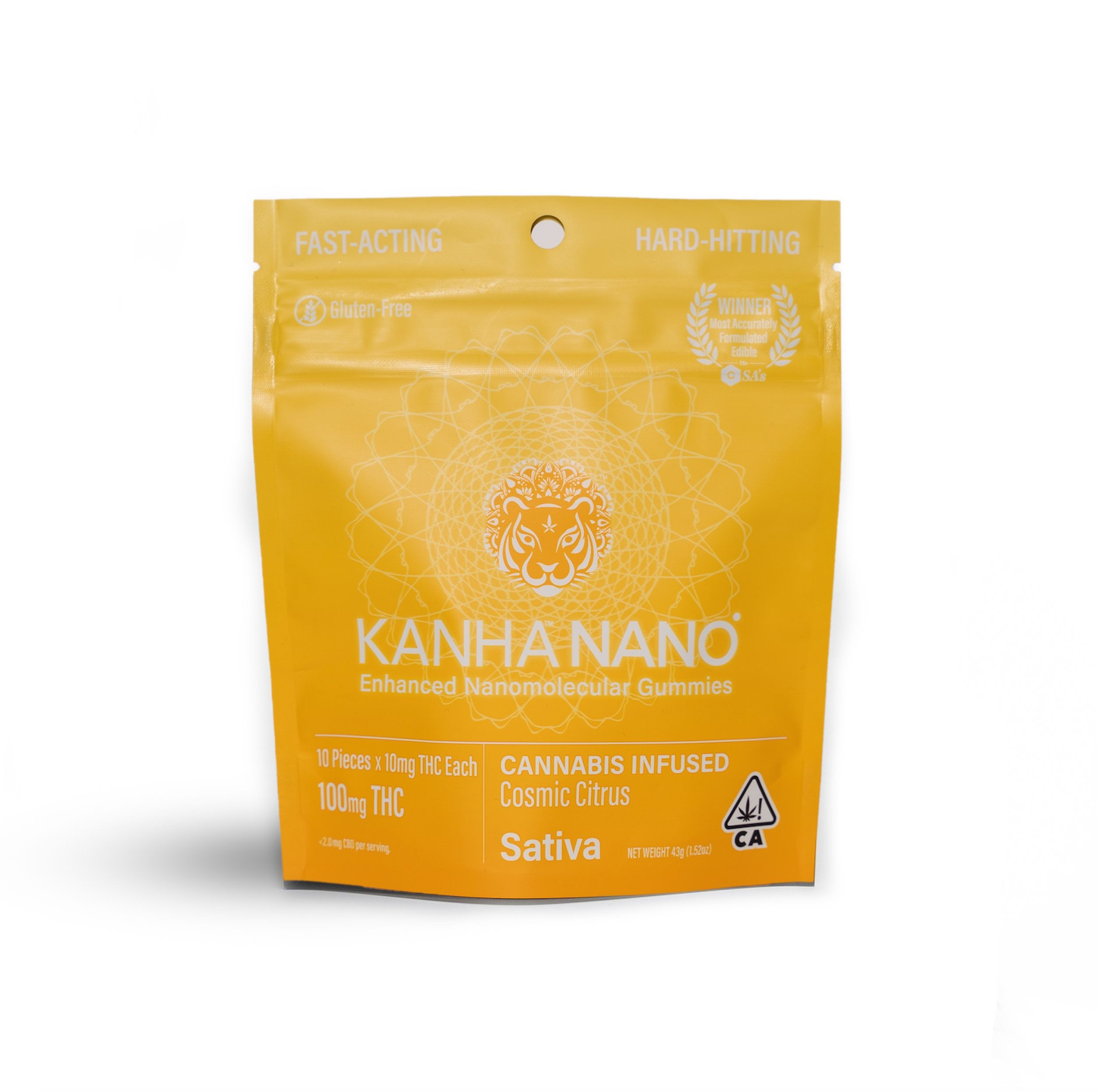 Photograph of product: Kanha - Nano - Rosin - Vegan Indica Sour Berry Bliss Gummies - (100mg)