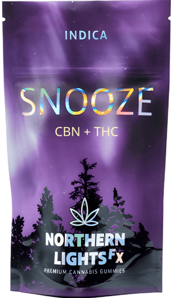 Photograph of product: Northern Lights Snooze (CBN + TH-oui) 200mg Gummies