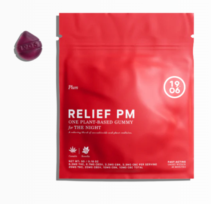 Photograph of product: Relief PM | Plum | 5pk | 100mg