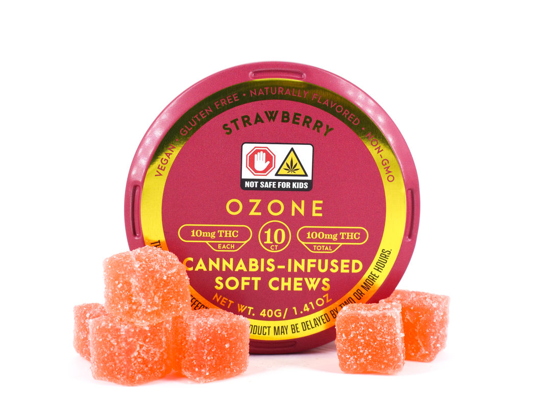 Photograph of product: Ozone | Strawberry | Soft Chew Edibles