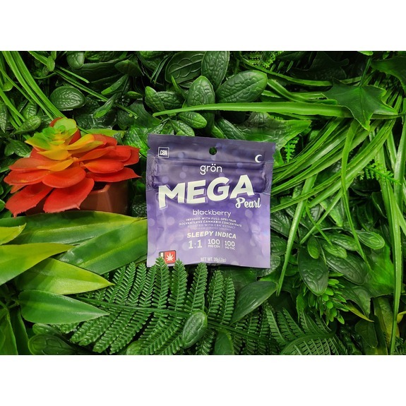 Photograph of product: Blackberry 1:1 CBN Sleepy - 100mg TH-oui 100mg CBN Mega Pearl - Gron