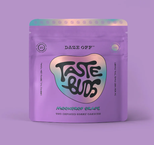 Photograph of product: Moondrop Grape | Taste Buds Gummies | 10PK