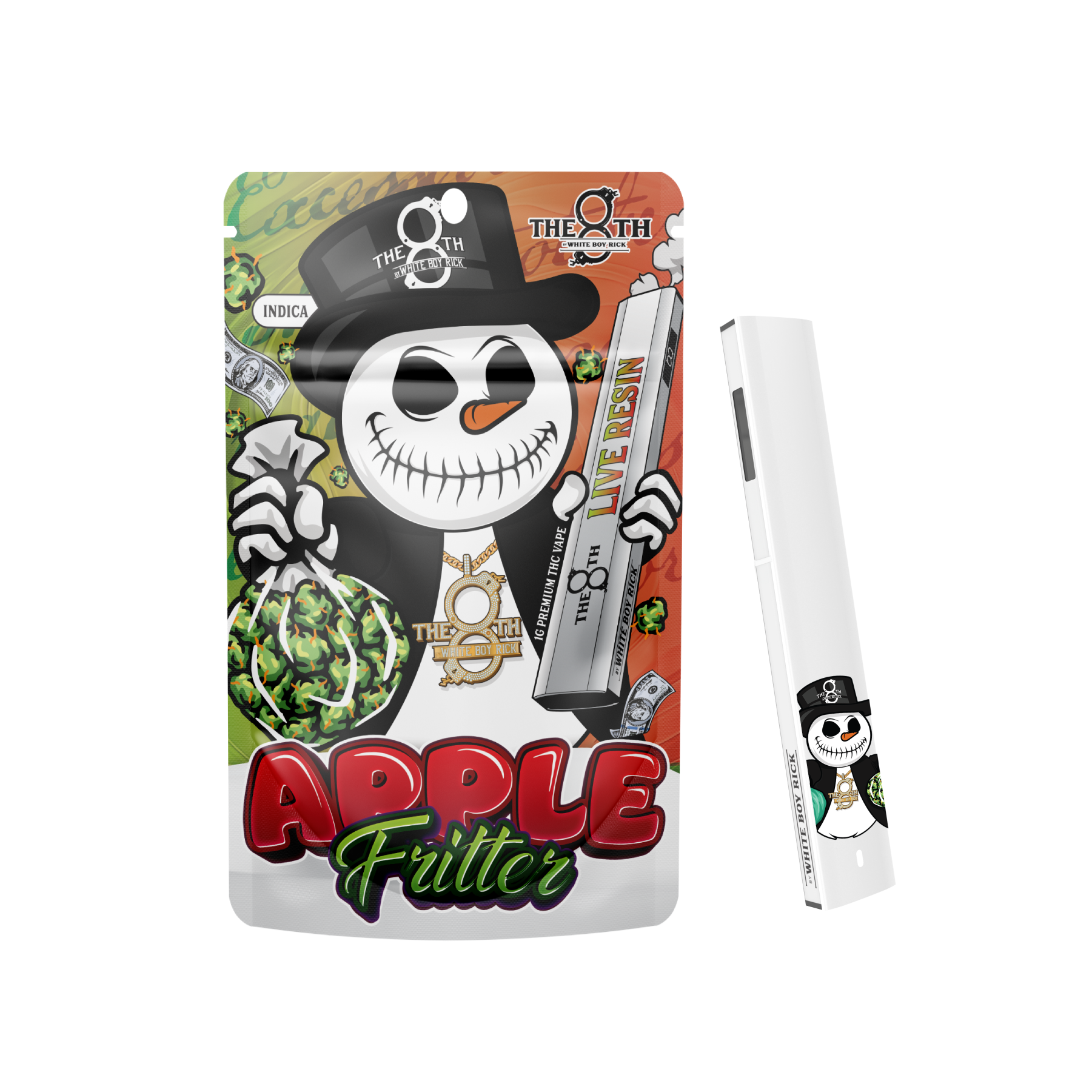 Photograph of product: The 8th By White Boy Rick Apple Fritter All-in-One Vape Rec