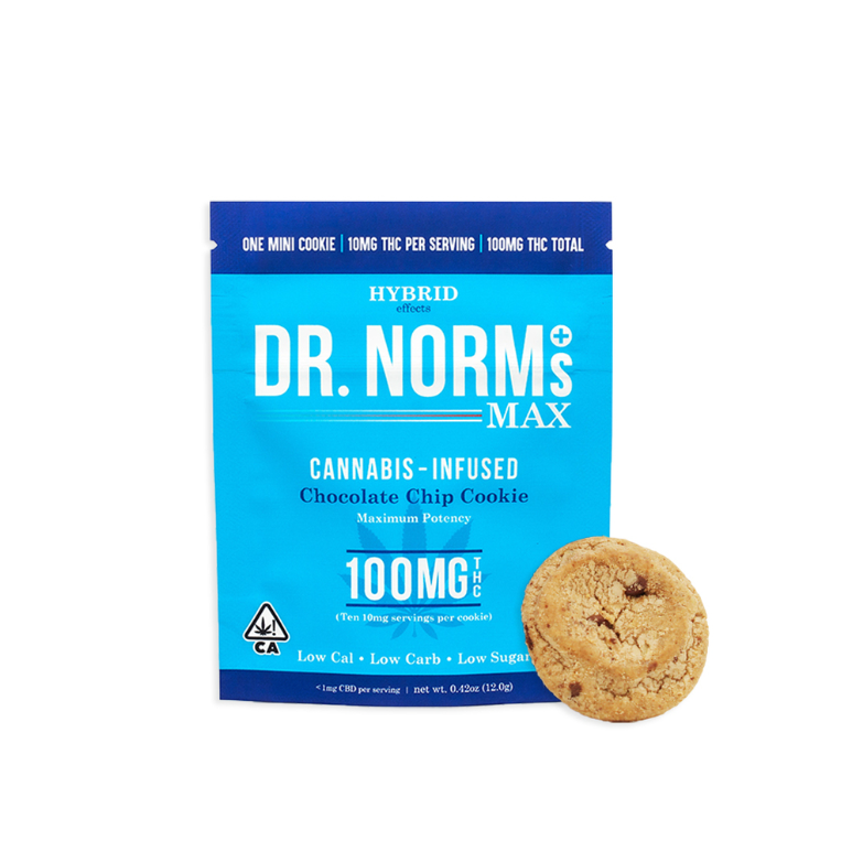Photograph of product: Dr. Norm's MAX Chocolate Chip Mini Cookie 100mg