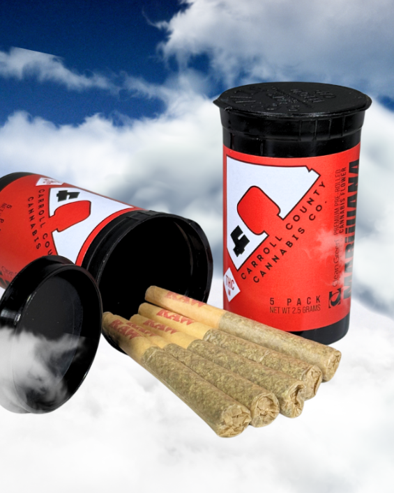 Photograph of product: 0.5g Preroll 5pk [2.5g] | Member Berry