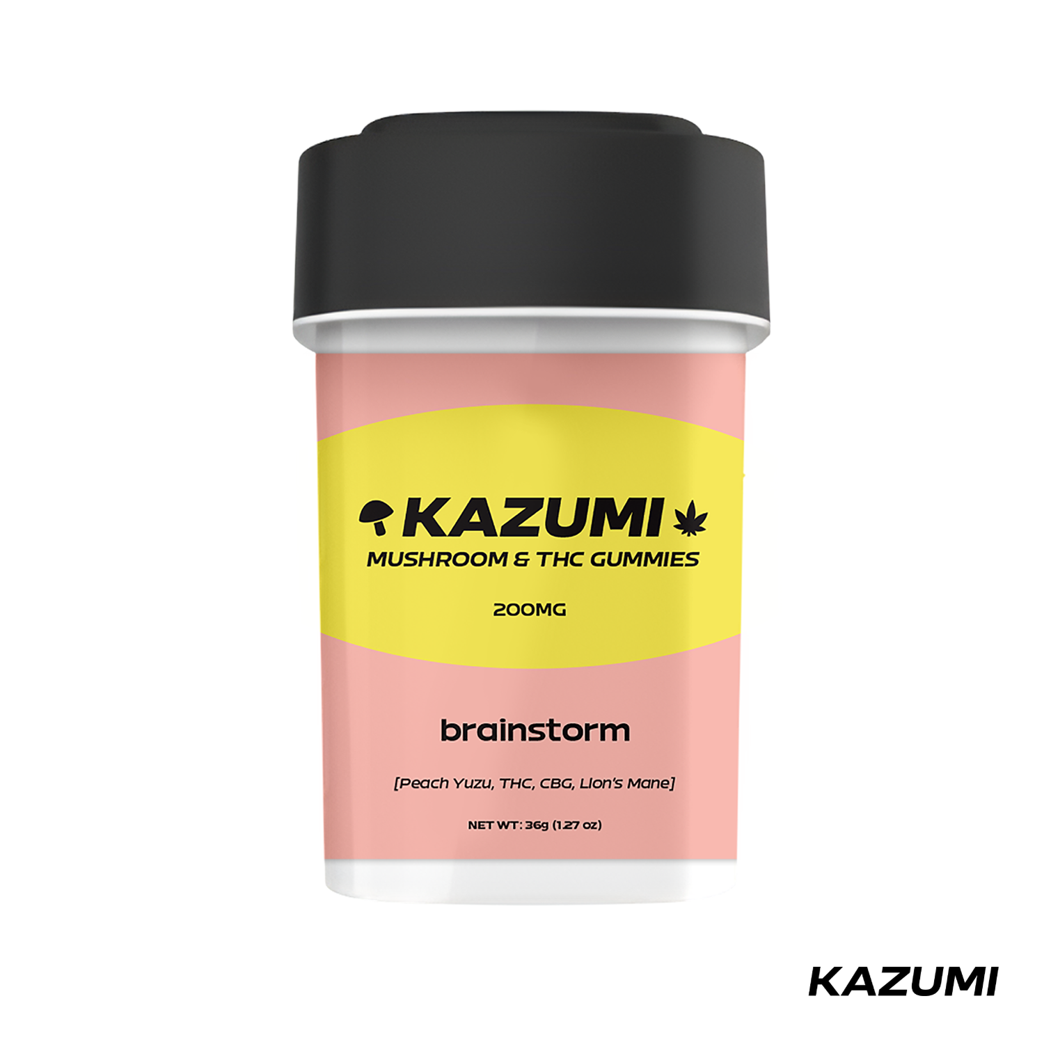 Photograph of product: Brainstorm Peach Yuzu Gummies | 20:5 TH-oui:CBG | 200mg