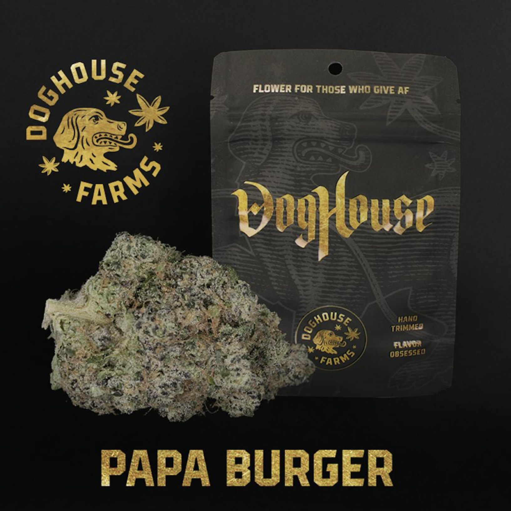Photograph of product: DogHouse | Papa Burger | House Pre-Pack | 28g