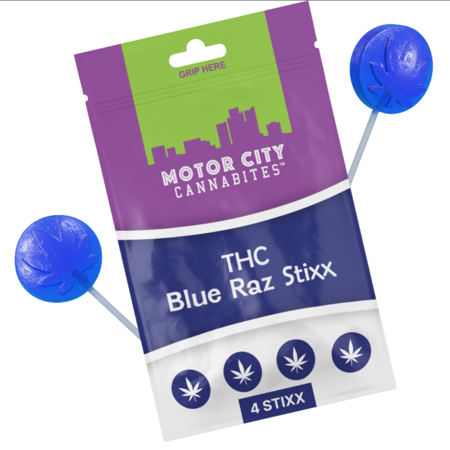 Photograph of Product: BLUE RAZZ | FAST ACTING SUCKER STIXX | 4PK 200MG