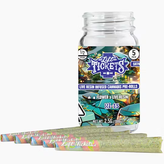 Photograph of Product: Lift Tickets | Infused Preroll 5pk | XJ-13
