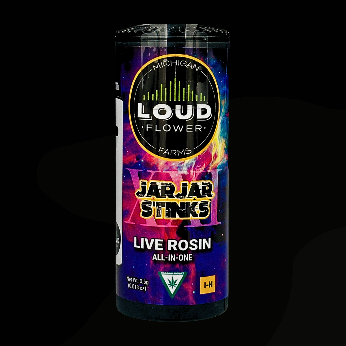 Photograph of product: MI Loud .5g au chocolat Rosin Disposable | Jar Jar Stinks